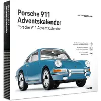Sonstige Verlage Adventskalender - 67664 Porsche 911 - Blauw - Sport Auto - Metalen Modelbouwpakket met Geluid - 1:43