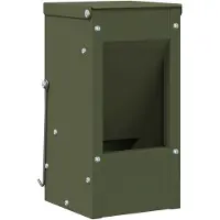 vidaXL Konijnenvoerbak Olijf Groen 12,5 x 12,5 x 25 cm