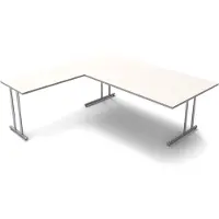 Kerkmann Büromöbelfabrik Hoekbureau Profi wit 200cm
