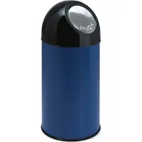 Huismerk Afvalbak Met Pushdeksel En Binnenemmer Blauw 40L