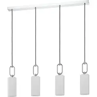 Eglo Majana, Festmontage, Chroom, Wit, Wit, Glas, Staal, Glas, Zwart