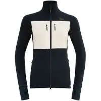 Devold Dames Egga Grid Merino Jas Blauw Wit || Maat: L