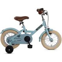 Nogan Dutchy Kinderfiets 12 Inch - Met Zijwieltjes - Verstelbaar Stuur & Zadel - Terugtraprem & V-Brake - Blauw
