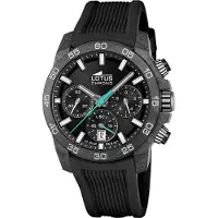 Lotus Chronograaf Quartzhorloge, horloge, herrenuur, rubberen band, dag, stopwatchfunctie