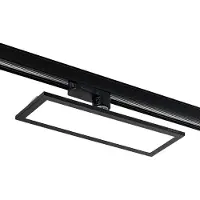 Arcchio Hairis LED paneel, 30 cm, zwart, 3000 K, zwart, Werkkamer / Kantoor, Kunststof, Modern, railverlichting
