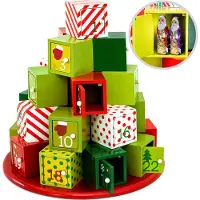 Spiel Werk Adventskalender Doppelsteen Hout Rond