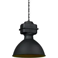 QAZQA Industriële hanglamp klein mat zwart - Sicko