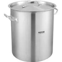 Vevor Kookpan 39,7 L Roestvrij staal, 350 x 410 mm Grote soeppan met zeef, Geschikt als aspergepan Sauspan, Praktische keukenpan Grote ingrediënten