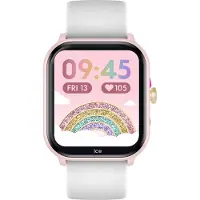 Ice Watch Montre connectée ICE smart junior 2.0 35 mm Rose avec bracelet silicone Blanc