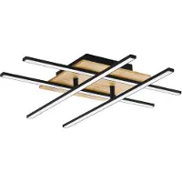 Eglo Plafondlamp Marinello 1 zwart met hout
