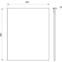 Delabie spiegel, schokbestendig, 10x385x485 mm, gecoat spiegelglas.