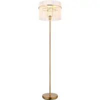 Globo Lighting Gouden vloerlamp Gorley met glas Ø 38cm