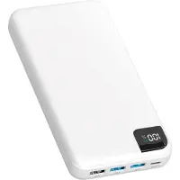 Strex Powerbank Wit - 27.000 mAh - 22.5W Snellader - USB-A/USB-C - LED Indicatie - Universele Powerbank geschikt voor o.a. iOS/Android