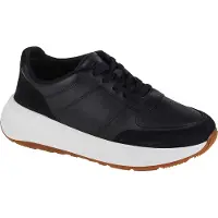 FitFlop F-mode leather/suede flatform sneakers