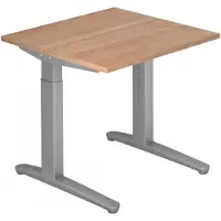 Hjh OFFICE PRO XTRA XB 8 SS - Walnoot 80 x 80 Tafelhoogte I In hoogte verstelbaar