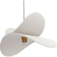Beliani MASCOTA - Hanglamp - Lichtgrijs - Linnen