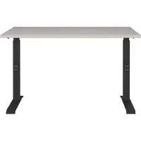 Germania Hoogteverstelbaar Zit-sta-bureau Metaal, spaanplaat Kasjmier, zwart C-Voet 1,200 x 800 x 910 mm
