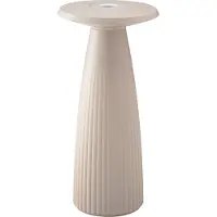 Sigor Nuflair LED tafellamp, beige, IP54, dimbaar, 24 cm Nuflair, dimbaar, crème / amber, Woon-/ Eetkamer, Aluminium, Scandinavisch