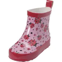 Playshoes Regenlaarzen rosa / lichtrood / zwart
