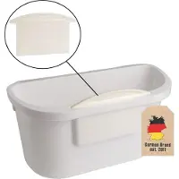 Intirilife hangende prullenbak in wit met prullenspatel - universele prullenbak voor keuken, badkamer, gft, restafval
