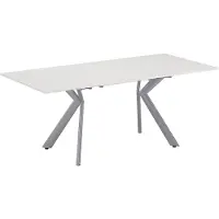 Vicco Eettafel Trill, Wit/Grijs, 140-190 x 90 cm Uitschuifbaar