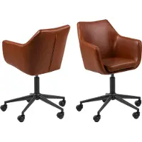 Ebuy24 Noel kantoorstoel bruin.