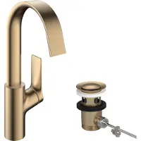 Hansgrohe Vivenis ééngreeps wastafelmengkraan 210 met draaibare uitloop en trekwaste Brushed Bronze