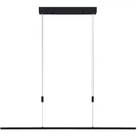 LUCANDE Hanglamp Stakato, dimbaar, zwart, Woon-/ Eetkamer, metaal, Modern