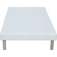 Vente-unique Decoratieve gewatteerde bedbodem 90 x 200 cm - 10 latten - Wit - ASTHENIS II van YSMÉE