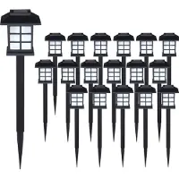 Monzana LED solarlampjes set van 18 zwart