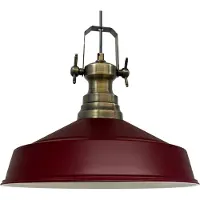 Bamyum Asletl-Y Hanglamp Industrieel van Metaal Ø41 cm, Vintage Pendellamp, E27, Bordeaux Hanglamp Vintage