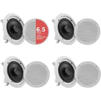 Pyle Luidsprekers, 4 Bluetooth Plafondluidprekers 200 Watt, Inbouwluidsprekers voor Thuis