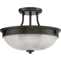QUOIZEL LED Plafondlamp Mantle | 2X E27 Max 60W | Dimbaar | Palladian Bronze