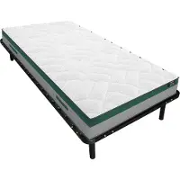 Vente-unique Set lattenbodem en matras met pocketveren dikte 22cm PRESTIGE van DREAMEA - 90 x 190 cm
