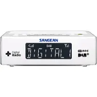 Sangean DCR-89+ Wekkerradio DAB+, VHF (FM) AUX Wit