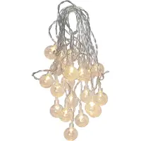 Star Trading solar lichtketting Globini, transparant, LED, schemersensor, warm wit, voor buiten, 4,75 meter