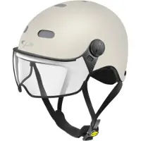 CP Carachillo Fietshelm E-bike creme - Kies uit Helder of Meekleurend Vizier - Ook Nr.1 voor Brildragers!