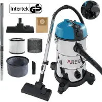 Arebos industriële stofzuiger, 1300W, 30 liter, blauw