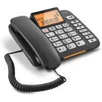 Gigaset Téléphone filaire DL580 Solo Noir