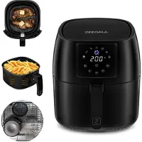 Zeegma heteluchtfriteuse KNAPPER PRO, 1400W, 8 kookstanden, grote bakmand van 3,5 liter, kom van 4,5 liter