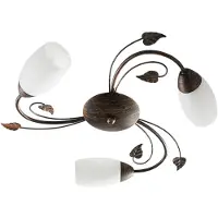 LINDBY Plafondlamp , Stefania, dimbare, Roestbruin, Woonkamer, Glas, Antiek