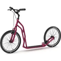 Yedoo S2020 rolscooter - geschikt voor volwassenen en tieners, tot 150 kg, met luchtbanden 20/20 en verstelbaar stuur. Kleur: bordeauxrood