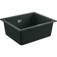 GROHE K700U composiet spoelbak - 53,3cm - Onderbouw - Met overloop - Granite Black