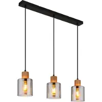 Globo Design hanglamp Aleidis 3-lichts recht zwart