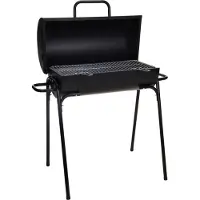 BBQ Houtskoolbarbecue Cilinder Zwart 33 cm