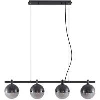 LUCANDE Hanglampe , Dustian, dimbare, Zwart, Keuken, Glas, Designer