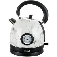 Moa Waterkoker Retro - 1.8L - RVS - BPA vrij - 2200W - 27.50x23.50x19.50 cm - Wit Marmer