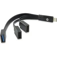 Conceptronic HUBBIES01B, USB 3.2 Gen 2 (3.1 Gen 2) Type-C, USB 2.0, USB 3.2 Gen 1 (3.1 Gen 1) Type-A, 5000 Mbit/s, Zwart, China, 40 mm