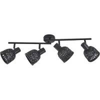 LINDBY Plafondlamp , Eskil, dimbare, Zwart, Eetkamer, Bamboe, Modern
