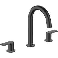 Hansgrohe Wastafelmengkraan Vernis Shape 3-Gats Met Trekwaste Mat Zwart